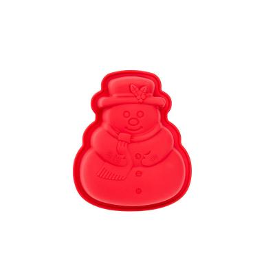 China Stocked Customizable Red Three-Dimensional Household Food Grade Silicone 3d Biscuit Mold for sale