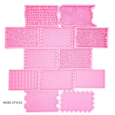 China Hot Selling Popular Stocked Food Grade Pink Silicone Knitted Textured Sweater Cake Mold for sale