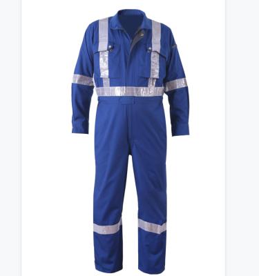 China Fashion anti-static design good quality 100%cotton material one-piece coverall with high visiable reflective tape GMC-2303 for sale