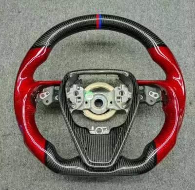 China Customized Carbon Fiber LED Racing Marquee Steering Wheel Suitable for Toyota Camry for sale