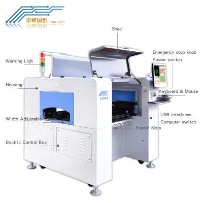 China HWGC China Supplier High Speed ​​High Component Count or LED SMT Transfer Pick&Place Machine HW-DU400-64F for sale