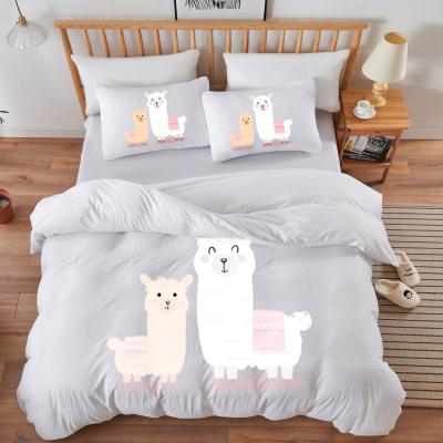 China Anti-static Easy Wash Microfiber Kids Bedding Set Wholesale Llama Part Bedding Sets For Kids for sale