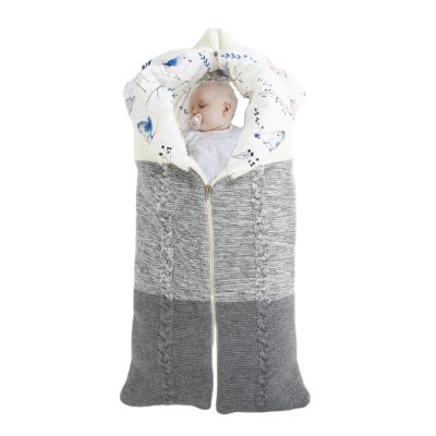 China PORTABLE Newborn Baby Sack Multifunctional Newborn Baby Wrap Wrap Knitted Baby Blanket for sale