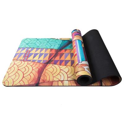 China Durable Wholesale Custom Logo Digital Print Non Slip Tape Yoga Mat for sale