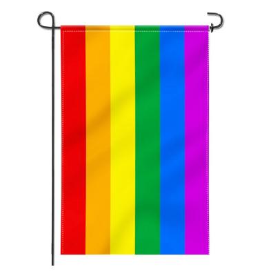 China Mordern Luxury 12 x 18 Inch Double Sided Garden Flag Pride Garden Flag Rainbow Garden Premium Gay Flag for sale