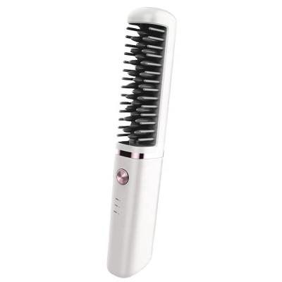 China Rechargeable Professional Hair Straightening Comb Brush Hot Electric Hair Straightener Comb For Hair for sale