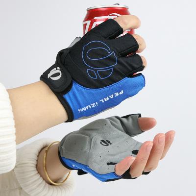 China Breathable Gloves Summer Half-Finger Polyester Comfortable Road Cycling Sports And Washable Bicycle Cycling Gloves for sale