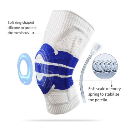 China Sports Fitness Exercise Waist Trimmer Chinese Factory Logo Custom Knee Pads Spring Stabilized Knee Support Knee Pads Both Sides for sale