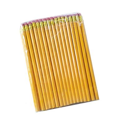 China office & School Pencil HB Wooden Pencils with Eraser, Custom HB Pencils, Printable, Standard Barrel for sale