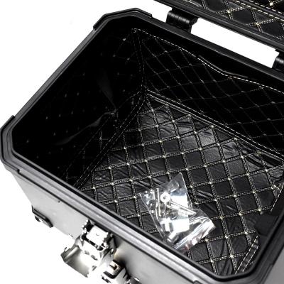 China High quality waterproof metal motorcycle side box aluminum box top and tail box with brackets for yamaha for sale