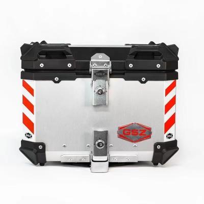 China Waterproof 35L Aluminum Alloy Motorcycle Upper Rear Box Case Aluminum Motorcycle Tail Boxes for sale