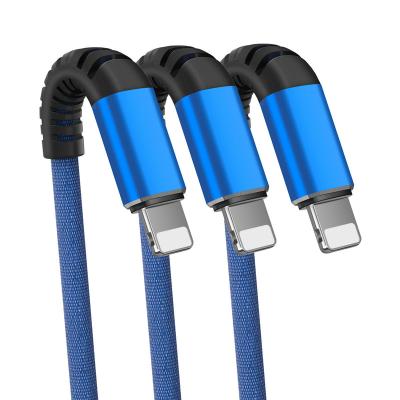 China Mobile Phone IOS Charging Cable For iPhone 12 Pro Max Charger Cable USB Flexible Tail Data Cabel Cloth Jacket for sale