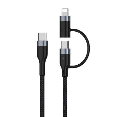 China Mobile Phone QC & PD 20W 2 IN 1 Fast Charging Cable For iPhone 12 iPad Android Mobile Phone Tablet USB C To 60W USB C & IOS Charger Cable for sale