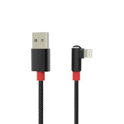 China Factory Wholesale Mobile Phone 90 Degree Data Sync Charger Cable For iPhone IOS 8PIN USB Right Angle Ignition Cable For iPad 1m 2m for sale