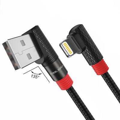 China Wholesale Mobile Phone IOS Angled Cable For iPhone 11 Pro X XS XR 90 Degree 8pin Charger Charging Kabel Data Sync For iphone Charger Cable for sale