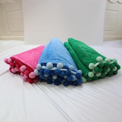 China Office Customized Anti-Decubitus Knitted Design Plain Polyester Blanket From Good Quality Factory Directly for sale