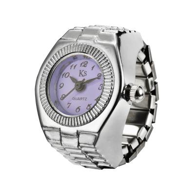 China Cute Adjustable Finger Ring Watches for Women Gift Mens Rings Women Fashion Quartz Watch Shape Ring for sale