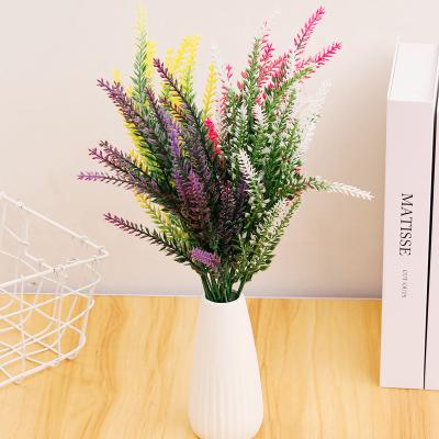 China Pe 5 Colors Artificial Flowers Lavender Bouquet in Purple Artificial Plant for Home Decor Wedding, Garden, Patio Decoration Flower for sale