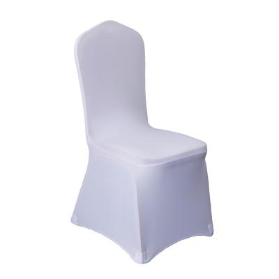 China Simple White Polyester Spandex Chair Cover Stretch Slipcovers For Wedding Party, Dining Banquet Chair Decoration Chair Covers for sale