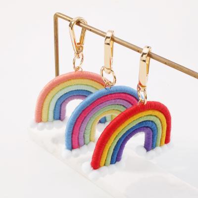 China Hot selling cute rainbow main chain temperament handmade creative bag pendant colorful accessories lovely in spring and summer for sale