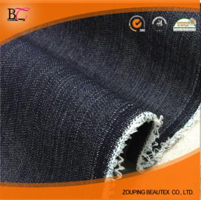 China Flame retardant polyester spandex/cotton jeans fabric and soften black jeans fabric for any jeans, pants and jacket for sale