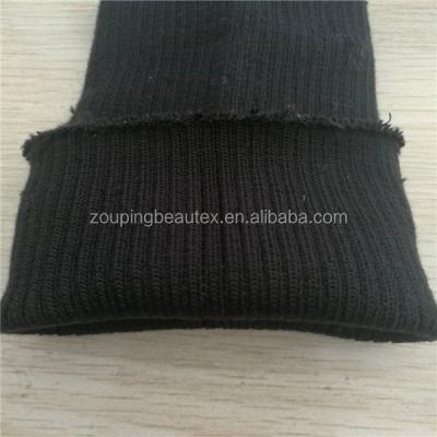 China Tubular Rib Hot Salt Cuffs Rib Knit Fabric For Down Coat for sale