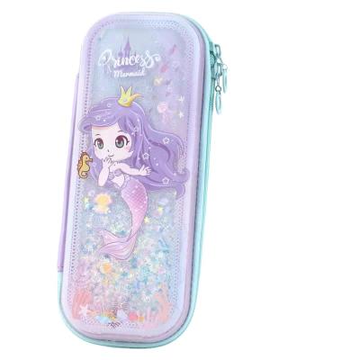 China Eco-Friendly Cute Large Size Unicorn Pen Holder Personalized Pencil Pouch Case Bag With Double Zipper for sale