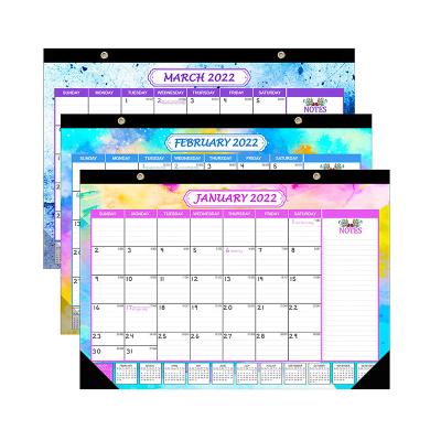 China Universal / Eco-friendly IN Best 17X12 Inch 2022 Big CURRENT Sale Monthly Desk Calendar with Daily Bustle List and Notes Design for sale