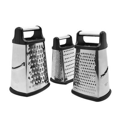 China Amazon Stocked Best Selling Multifunctional Professional Stainless Steel Box Grater 4 Sided Cheese Vegetable Grater for sale