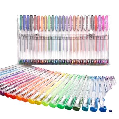 China Glitter Set of 100/120 Glitter Colored Drawing Gel Pen Art Marker Colors Fine Point Set for Coloring Book Making Card for sale