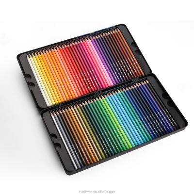 China Basswood/Poplar Wood 72/100 Colored Pencil Set 3MM Sharpened Lead For Drawing Book Color Paint Filling for sale