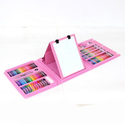 China Portable Art Box Colored Pencils Markers Oil Pastels Crayons Case Portable Gift Art Supplies Pink 176Pcs Large Painting Art Set Drawing Case for sale