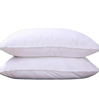 China Therapy Nature White Goose Down Feather Pillow Insert Medium Firm Support Neck Pillow Bed Sleep for sale