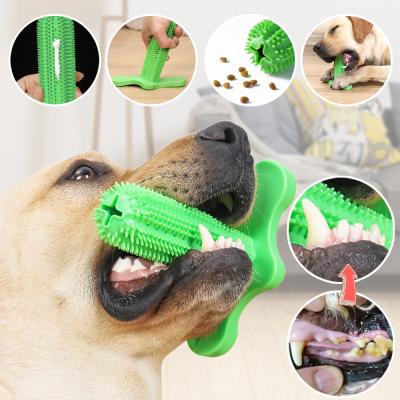 China Rubber Dog Chew Toys Chase Rubber Toothbrush Teeth Cleaning Interactive Toy Pet Brushing Stick Pet Supplies Puppy Cactus Toys For Dogs for sale