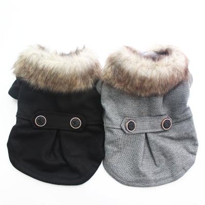 China CLASSICS Boy Dog Puppy Cat Suit Coat Jacket Fur Collar Anorak Hoodie Pet Clothes Clothing for sale