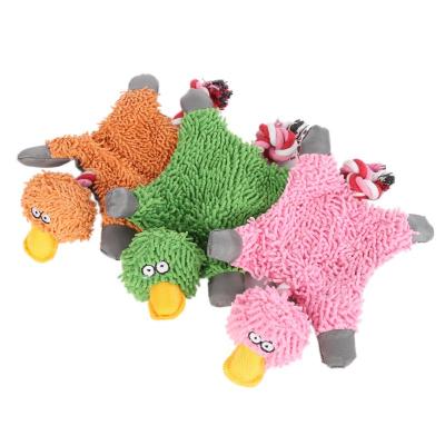 China Other Lovely Pet Supply Cute Daddy Duck Plush Dog Toy With Clean Teeth Bite Resistant Dog Toys Christmas Gifts for sale