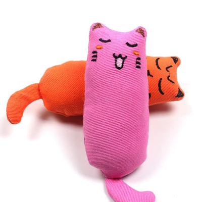 China Cats Rustle Healthy Catnip Toy Cats Toys For Kitten Teeth Grinding Plush Thumb Pillow Pet Accessories for sale