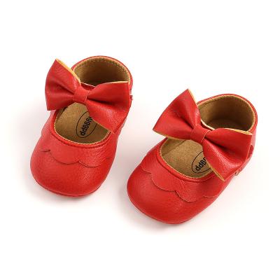 China Wholesale High Quality Breathable Princess Flat Shoes Bow Baby Shoes Toddler Soft Shoes For Walkiing for sale