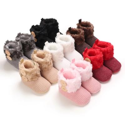 China Wholesale Breathable Indoor Warm Snow Winter Fashion Baby Girl Infant Prewalker Boots for sale