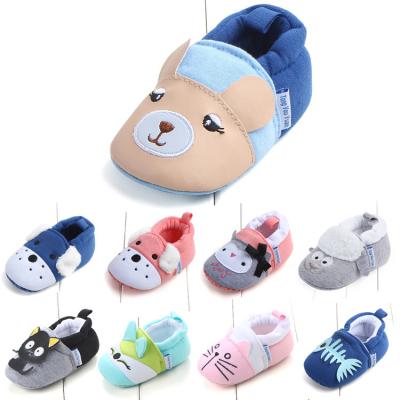 China 2022 Winter New Cute Flat Cotton Soft Cute Cartoon Infant Prewalker Crib Animal Baby Booties Shoes for sale