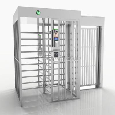 China 304 Stainless Steel Full Height Stainless Steel Double Security Turnstile Gate Turnstile Revolving Gate for sale