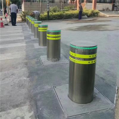 China 304stainless steel or A3 steel with paint Seguridad Vial Hydraulic Automatic Rising Bollard car park barrier parking bollard for sale