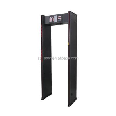 China Non Contact Walk Through Metal Detector Body Temperature Door For Security Checking 2220(h)*810(w)*420(d) for sale