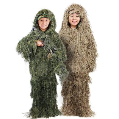 China Inside: Polyester Mesh Shell; Exterior: Cs Sneak Training Camouflage Woodland Polypropylene Filament Geely Suit Sheets Washable Sniper Ghillie Suit for sale