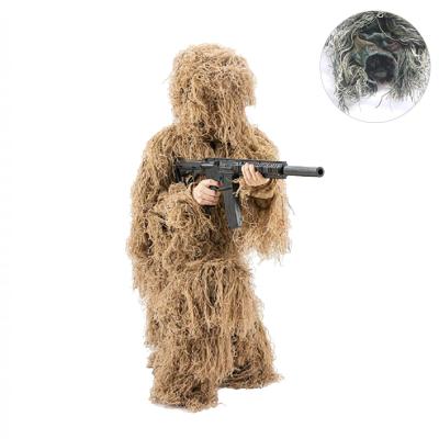 China Breathable Military Hunt Camouflage Suit Forest Green Fire Fighting And Infrared Protective Ghille Suit for sale