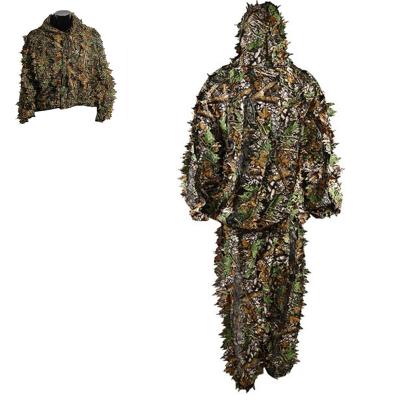 China Inside: Polyester Mesh Shell; Exterior: Polypropylene Filament Hunting Suit Kids Supplies Wholesale 3D Parts Suits Camouflage Sniper Ghillie Suit for sale