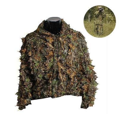 China Inside: Polyester Mesh Shell; Exterior: Premium Polypropylene Filament Wholesale 3D Camouflage Hunting Suit For Hunting Woodland Camouflage Ghillie Suit for sale