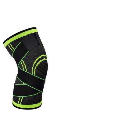 China Striped Lightweight Printed Knee Pads Cross Fit Work Knitted Sports Plastic Conditioning Knee Joint Support Pads for sale