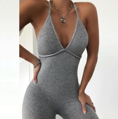 China Breathable Overalls Girl 2020 Sling Bodycon Jumpsuit YQ2045 For Women for sale