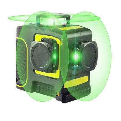 China Borka Cross Line Laser Level Machine 3d Green Beam 12 Auto 360 Degree Lines Middle for sale